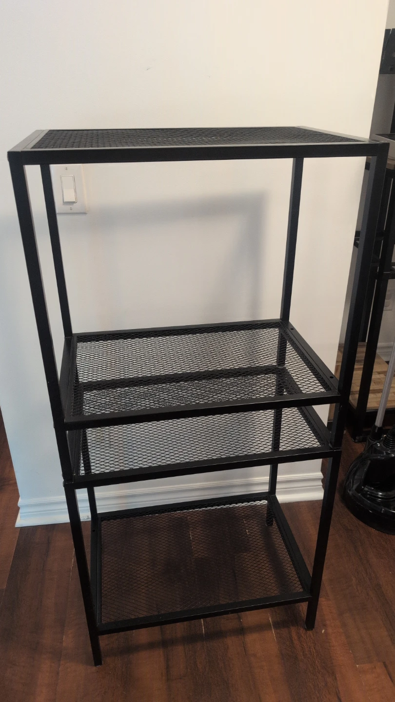 2x Black Metal Shelving Unit - photo 3