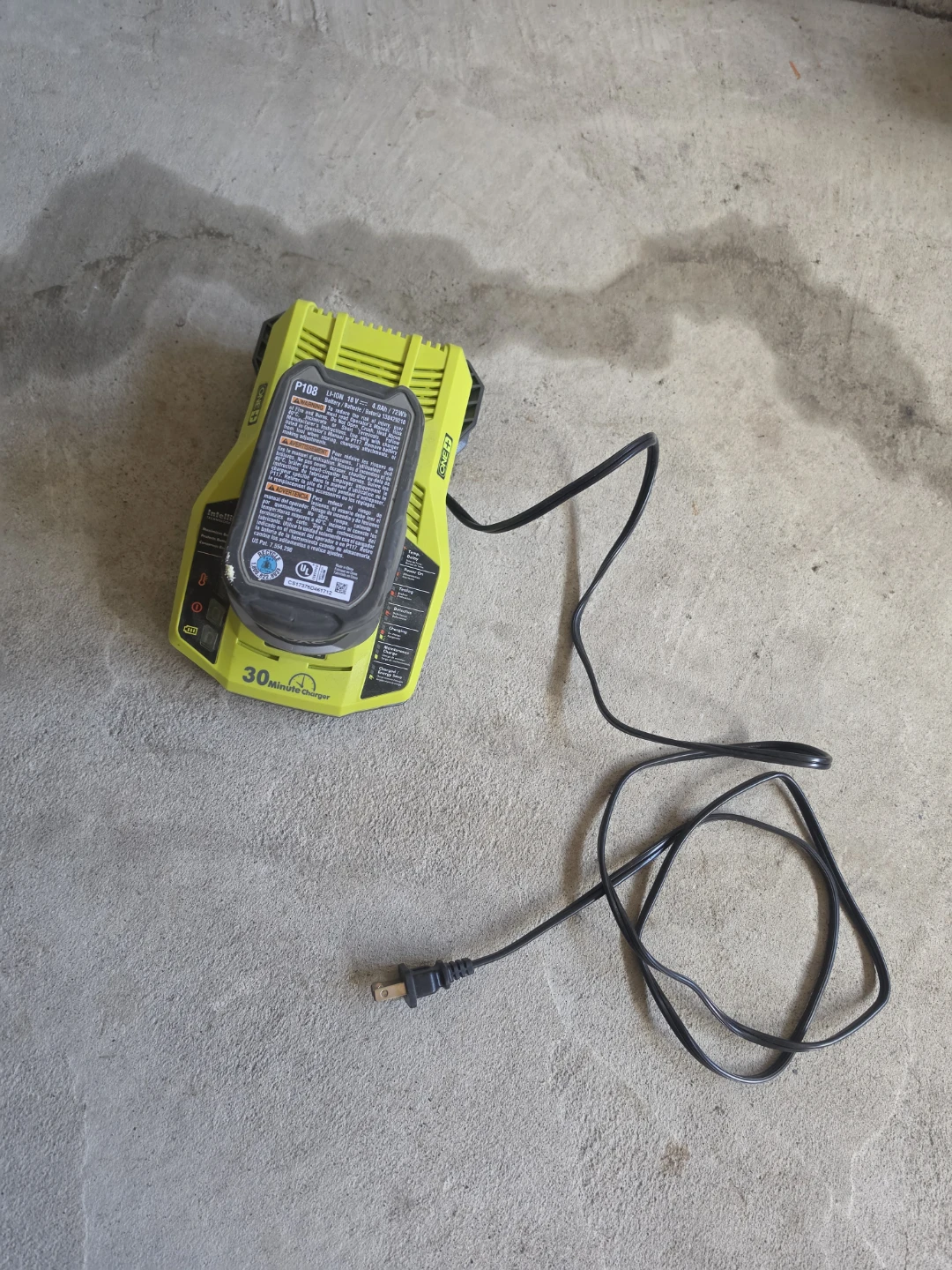 Ryobi P108 18V Lithium-Ion 30 Minute Battery Charging kit - photo 3
