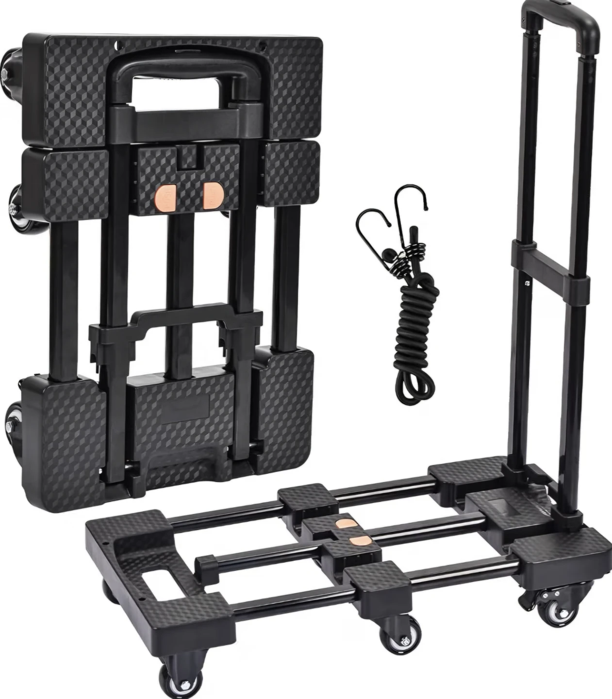 Foldable Hand Truck Dolly with Bungee Cord