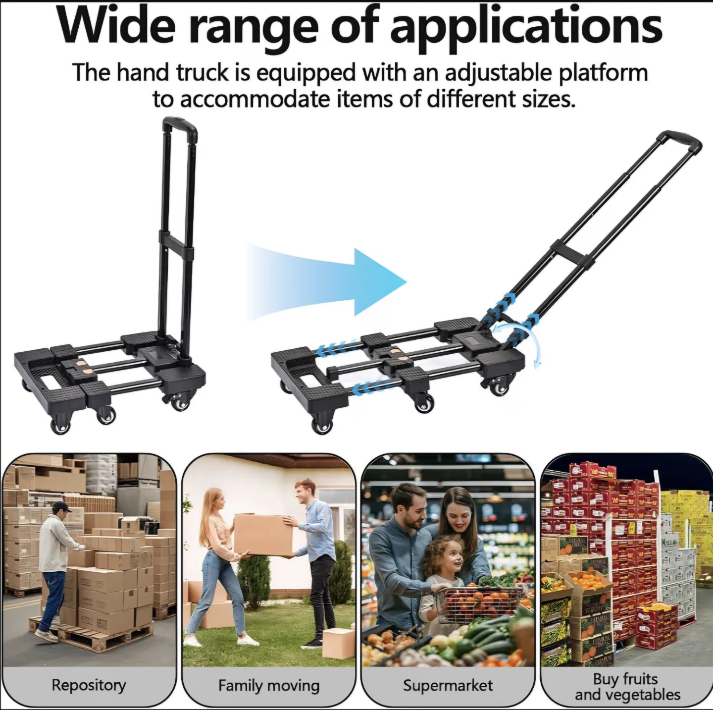 Foldable Hand Truck Dolly with Bungee Cord - photo 4