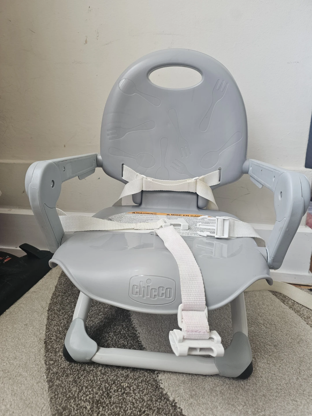 Chicco Gray Booster Seat with Harness