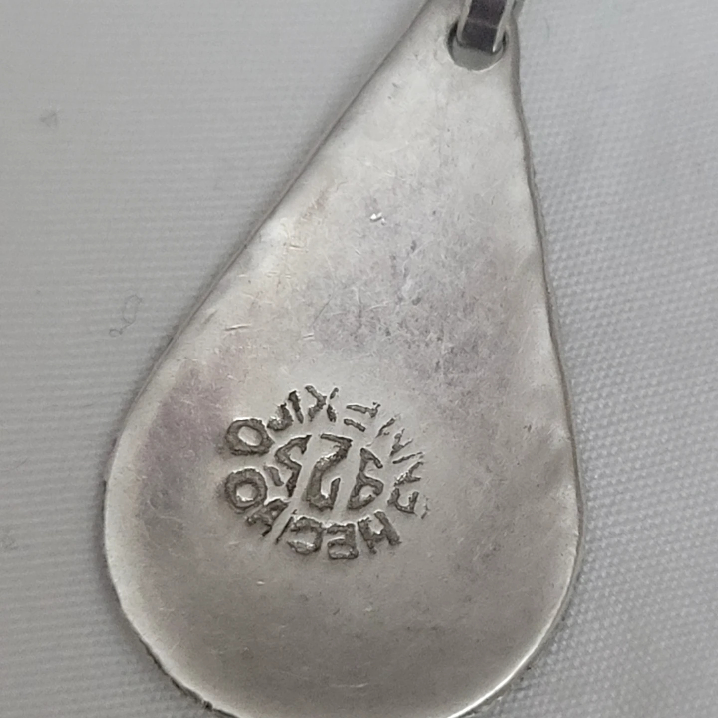 Sterling Silver Teardrop Earrings with Aztec Design - photo 3