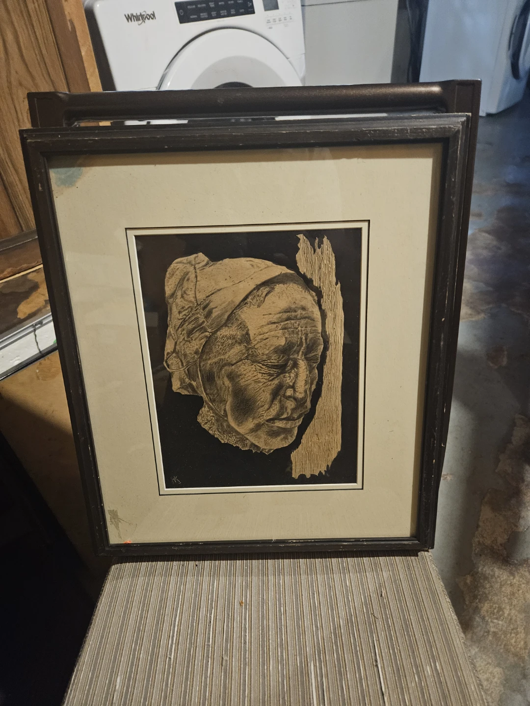 Framed Artwork Portrait of an Elderly Woman - photo 2