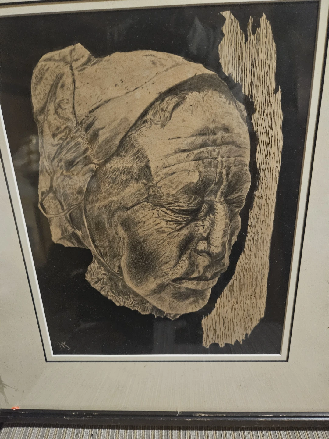 Framed Artwork Portrait of an Elderly Woman - photo 3