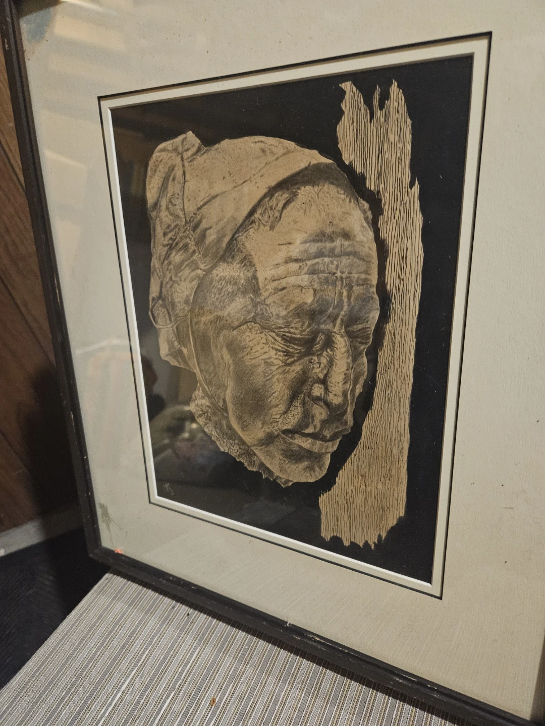 Framed Artwork Portrait of an Elderly Woman - photo 4