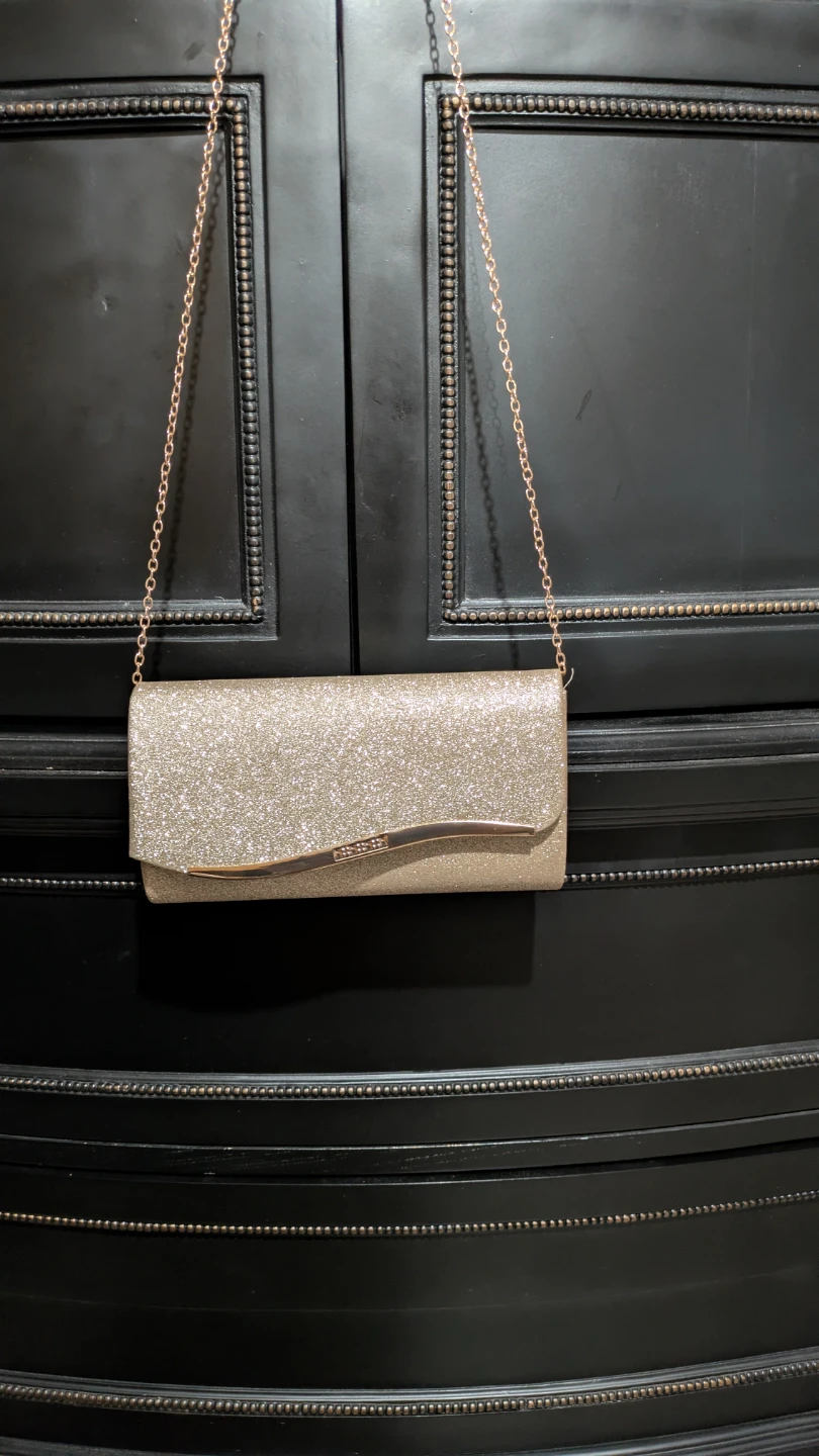 Brand new Gold Glitter Clutch Bag