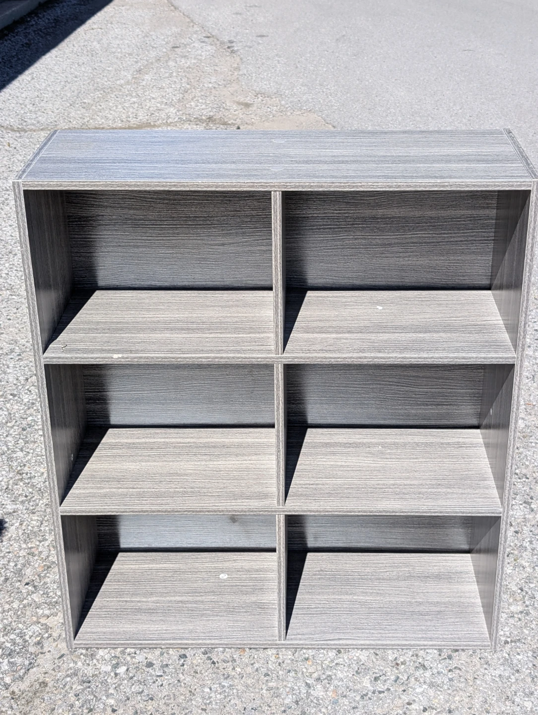 Grey Wood Grain 8-Cube Storage Unit