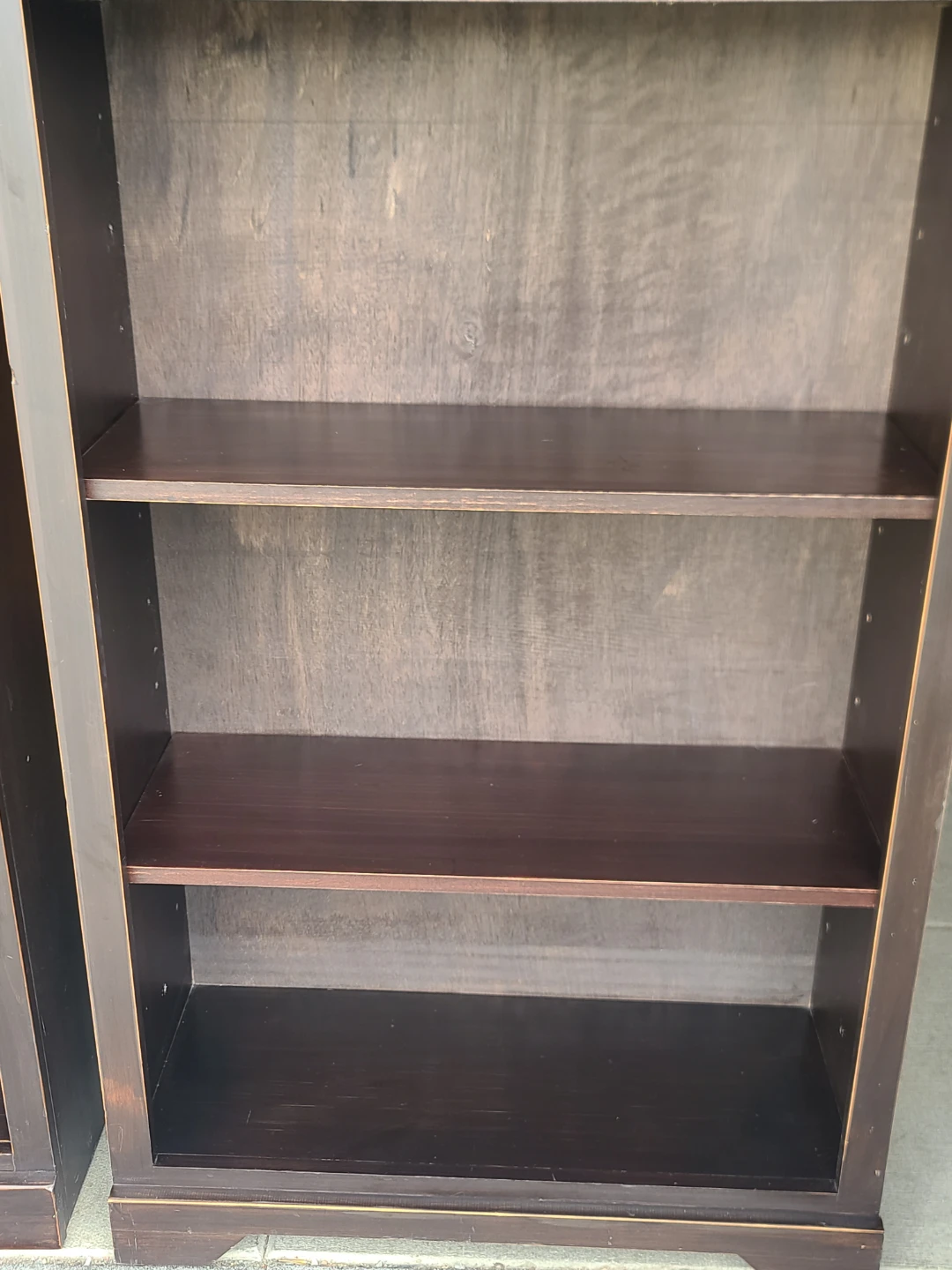 Pair of Dark Wood Bookcases - photo 3