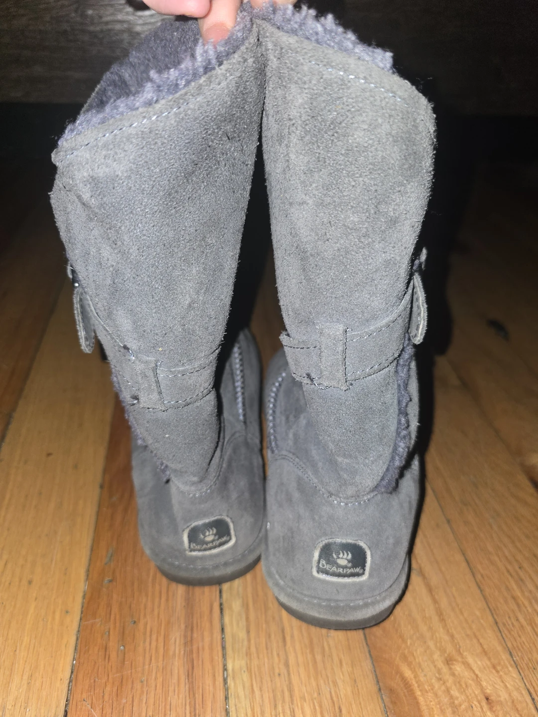 Bearpaw Gray Suede Boots