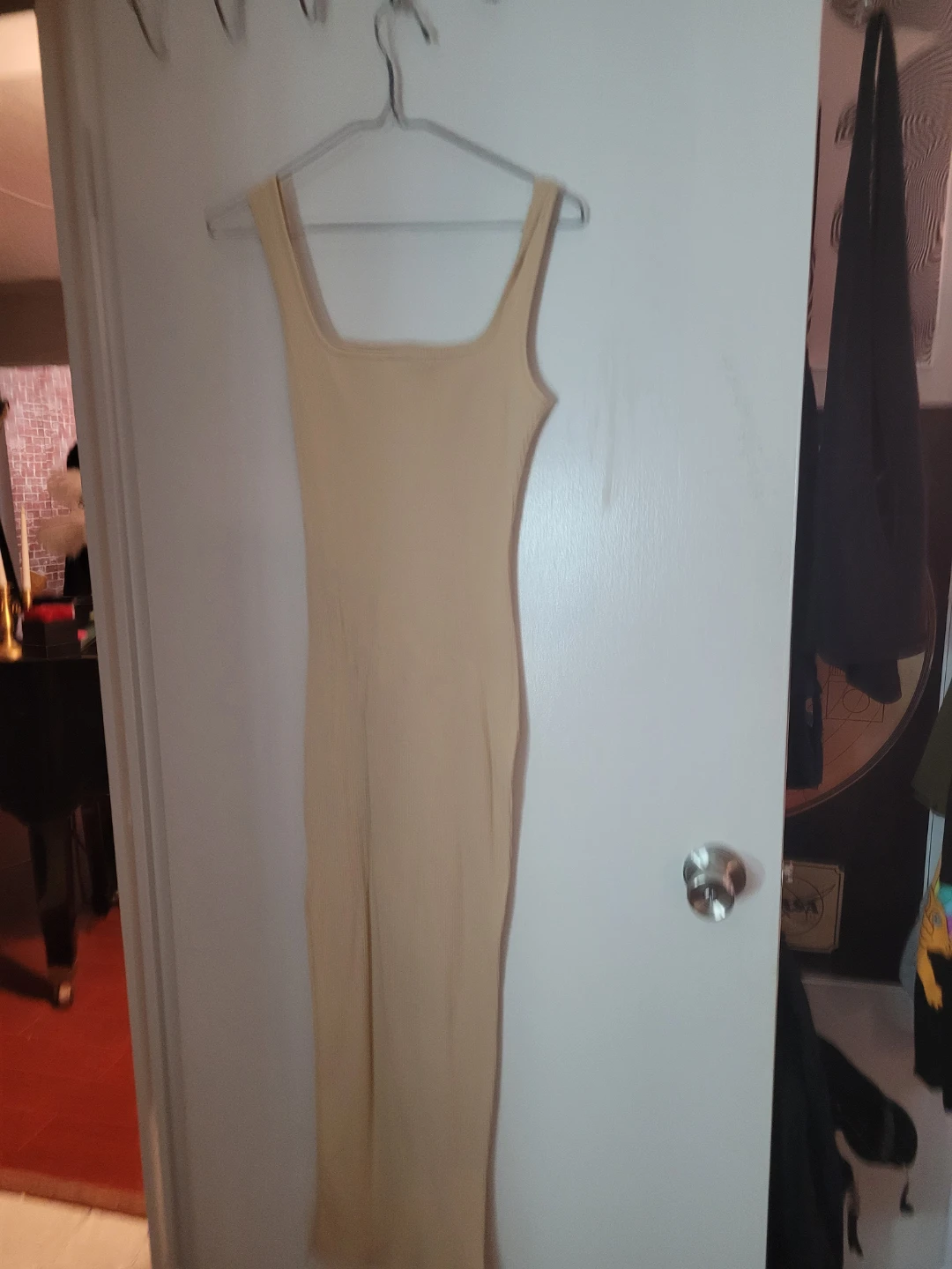 Ribbed Knit camel Maxi Dress tight - photo 2