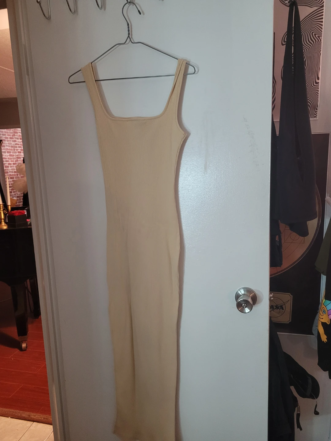 Ribbed Knit camel Maxi Dress tight - photo 3