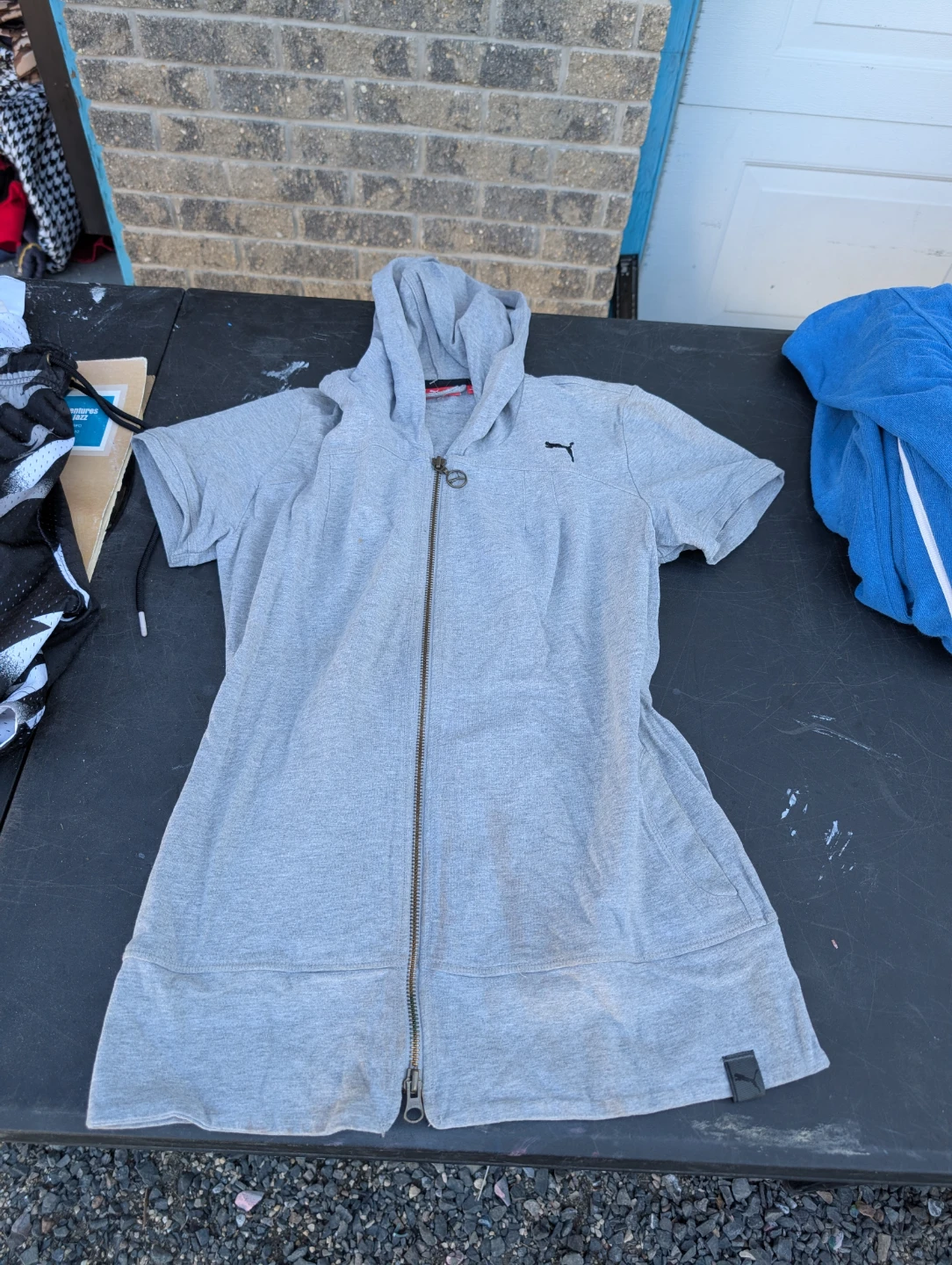Puma Grey Zip-Up Hoodie