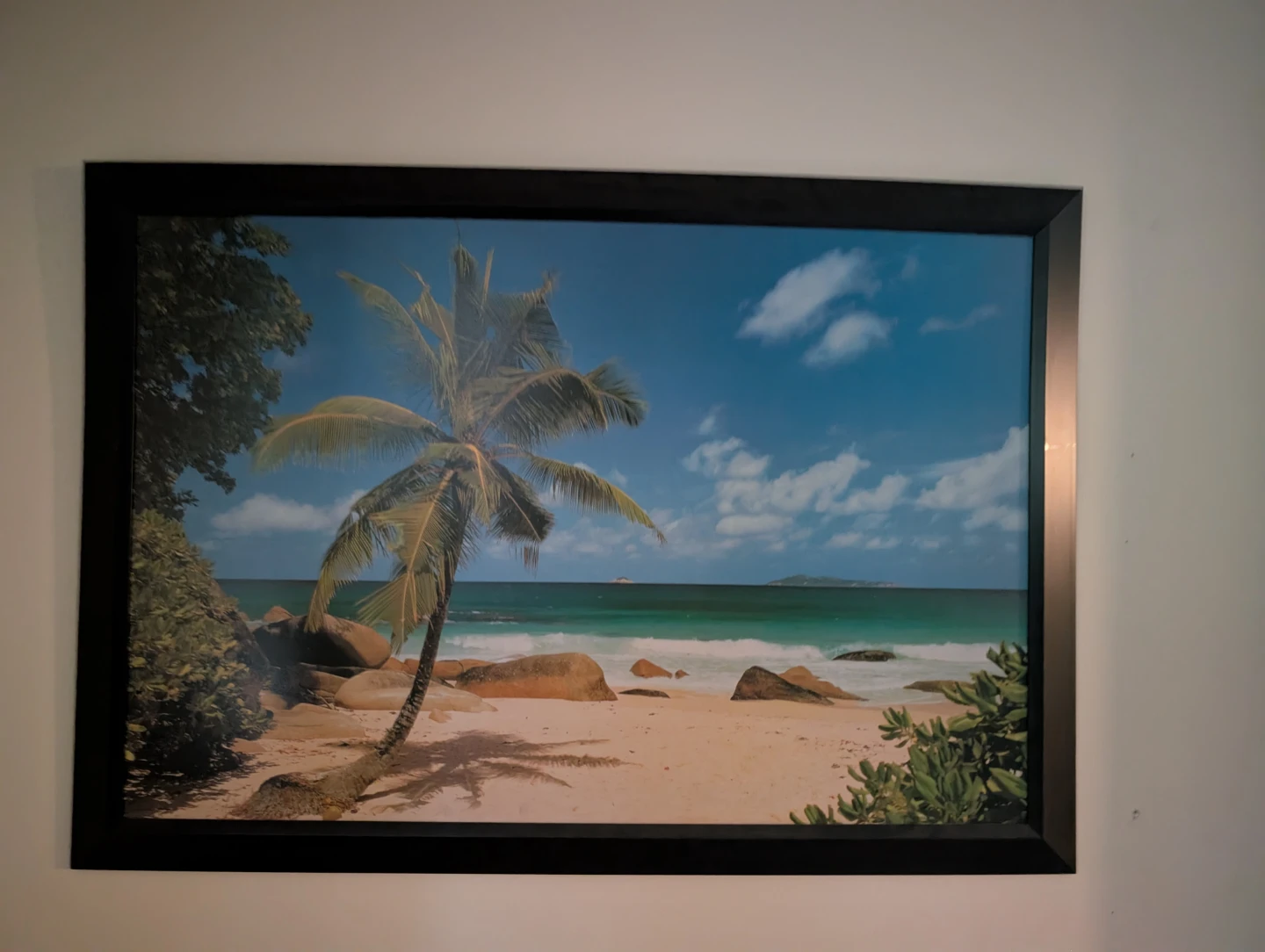 Framed Beach Scene Wall Art