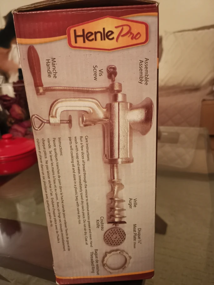 Henle Pro No. 10 Cast Iron Meat Mincer - photo 2