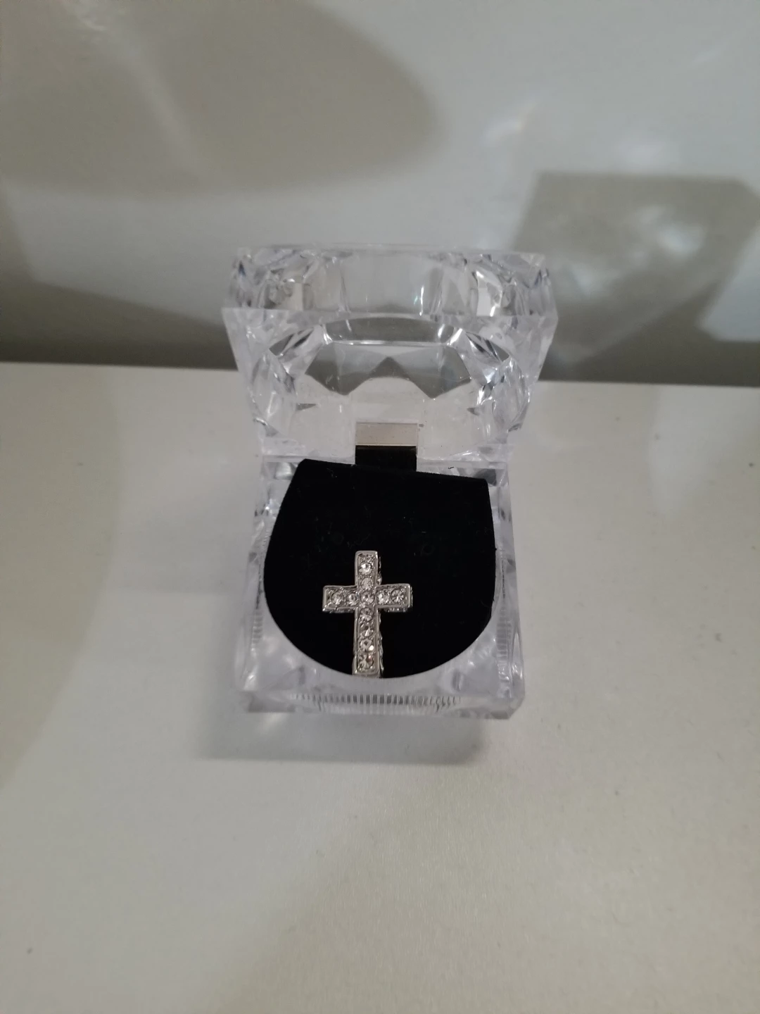 Cross Pendant with Rhinestones