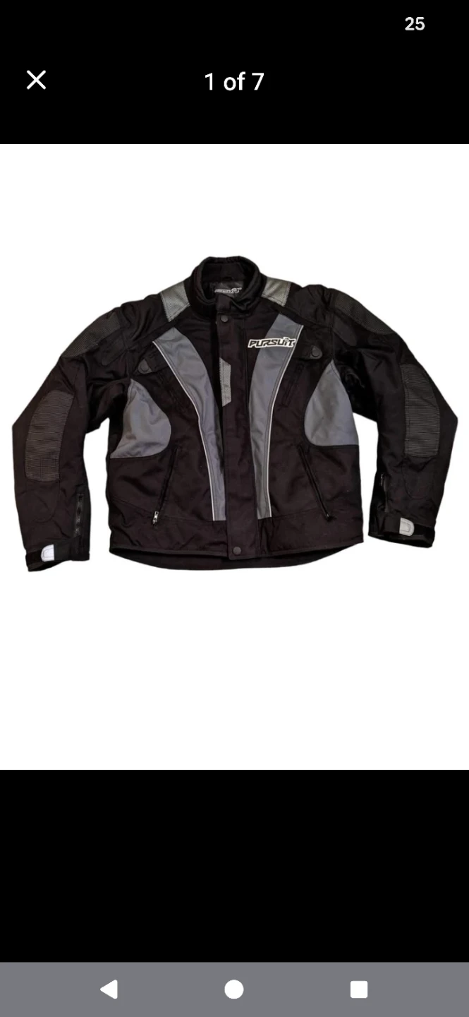 MENS XL motorcycle jacket *Elbow and shoulder pads missing*