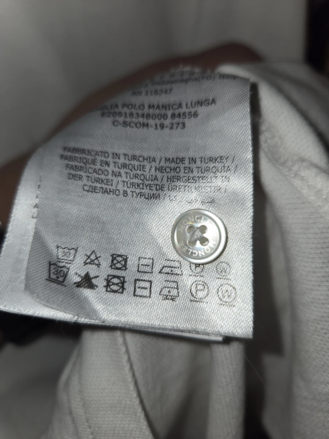 Moncler White Polo Shirt - photo 5