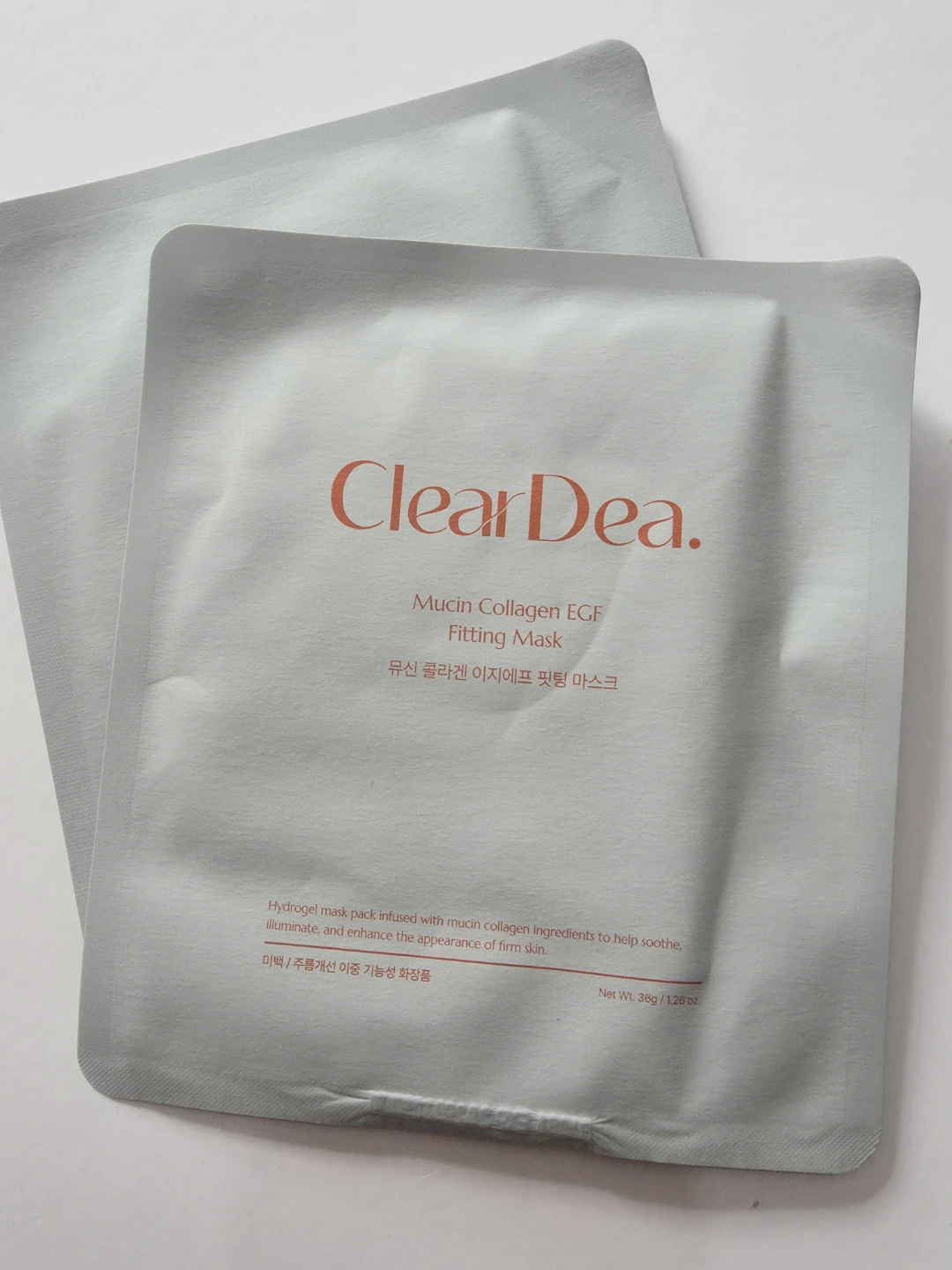 ClearDea Mucin Collagen EGF Fitting Mask 2ct ⚽️
