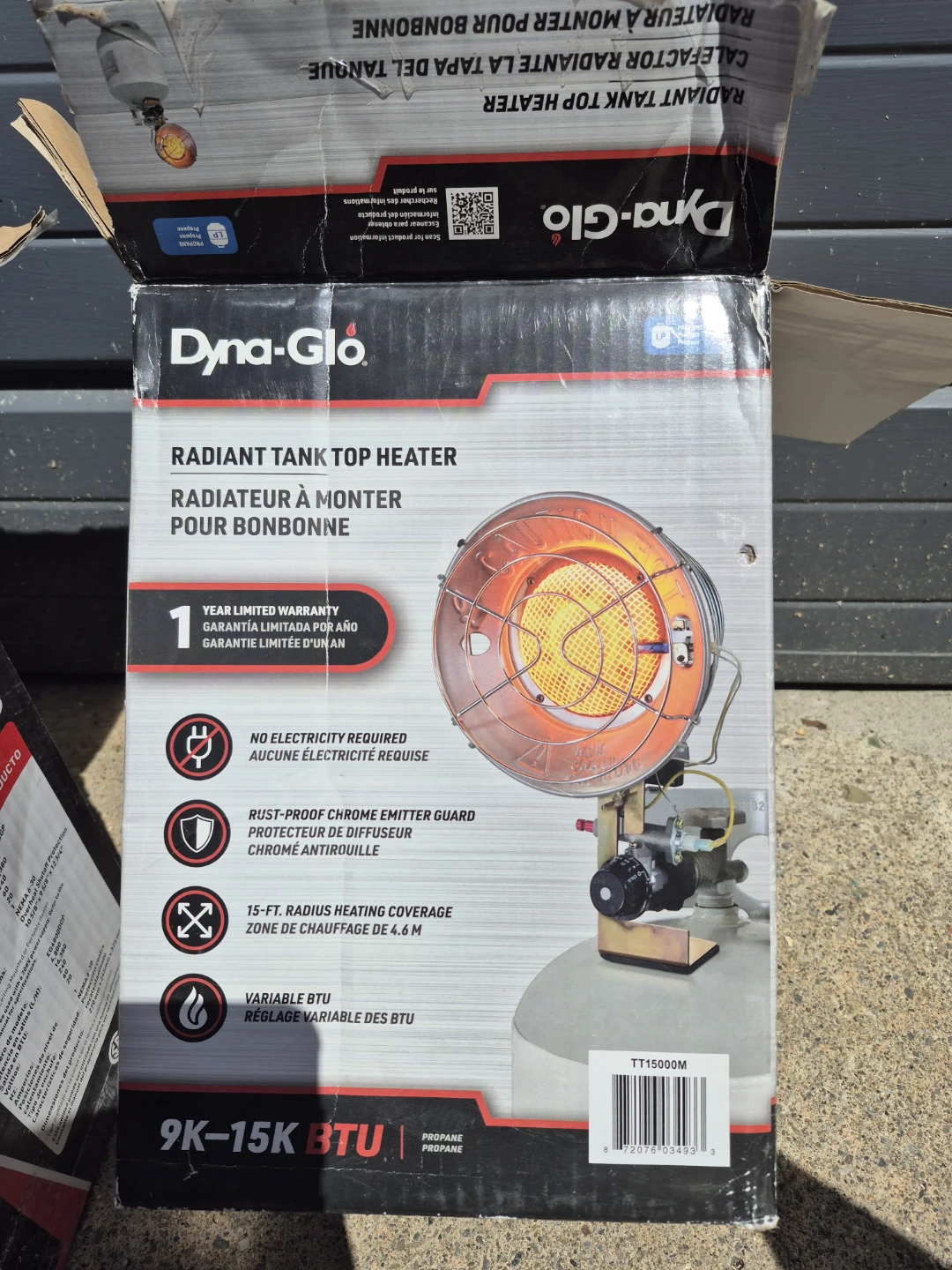 Dyna-Glo Radiant Tank Top Heater TT1500M