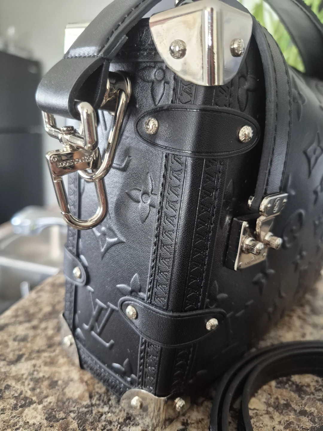 Louis Vuitton Black Leather Monogram Trunk Bag - photo 3