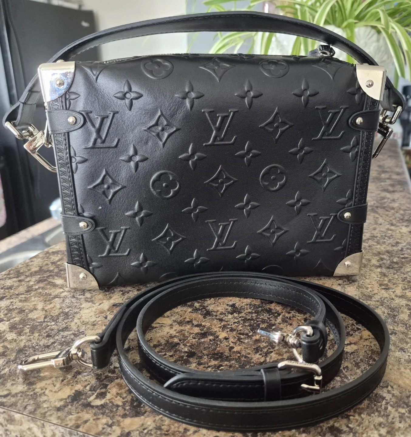 Louis Vuitton Black Leather Monogram Trunk Bag - photo 4