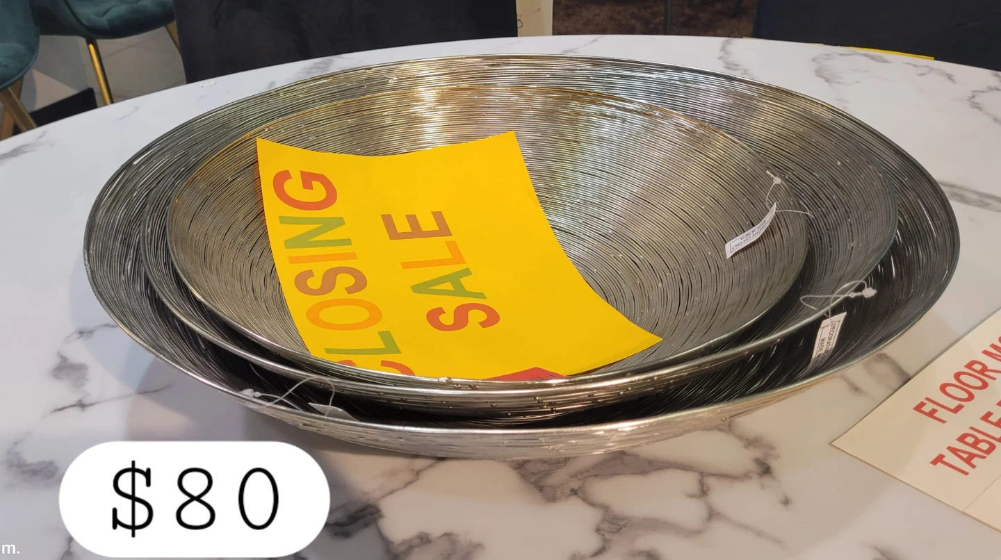 Set of 2 Decorative Wire Bowls