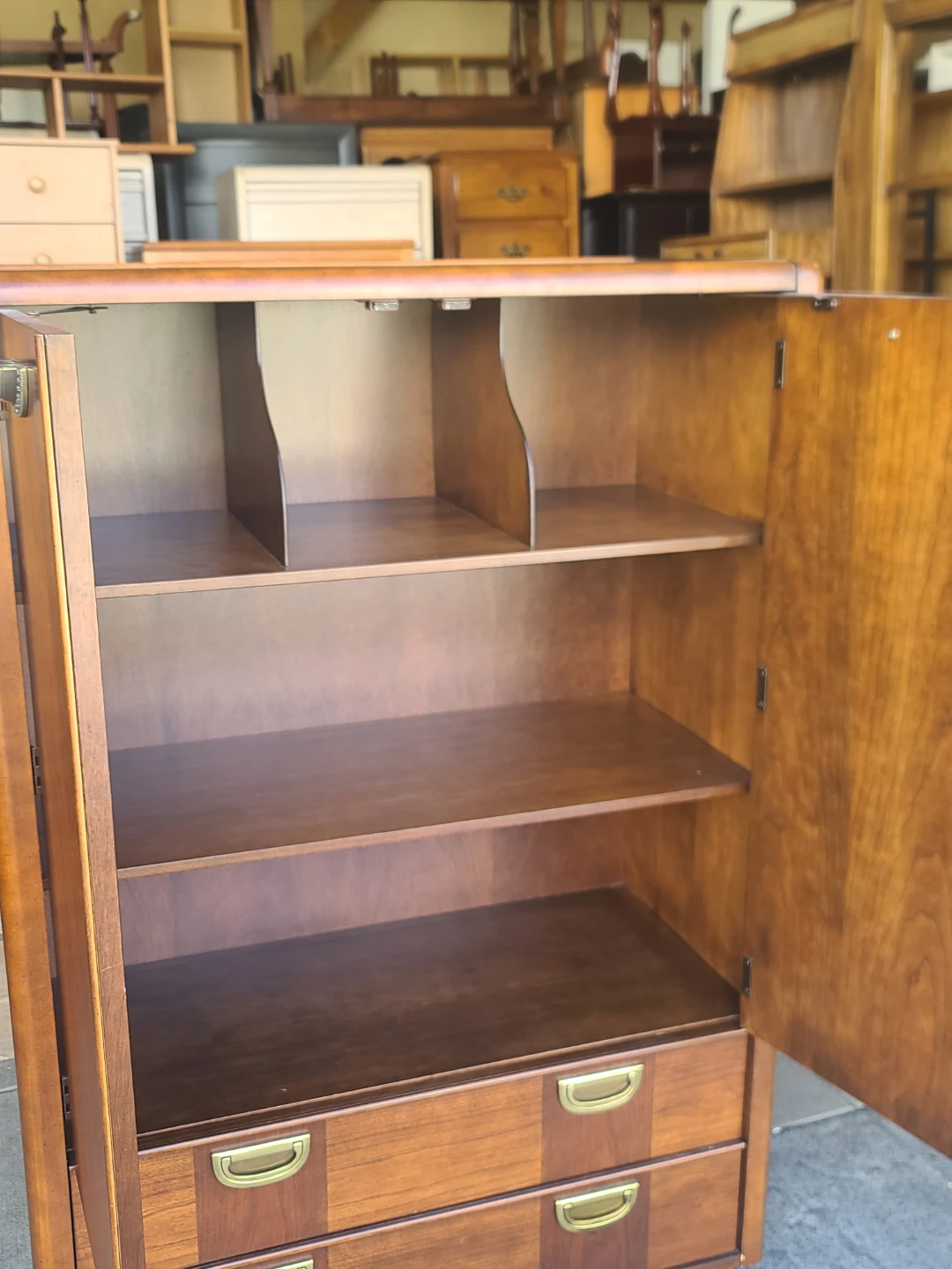 Vintage Deilcraft Walnut Armoire / Wardrobe Cabinet - photo 2