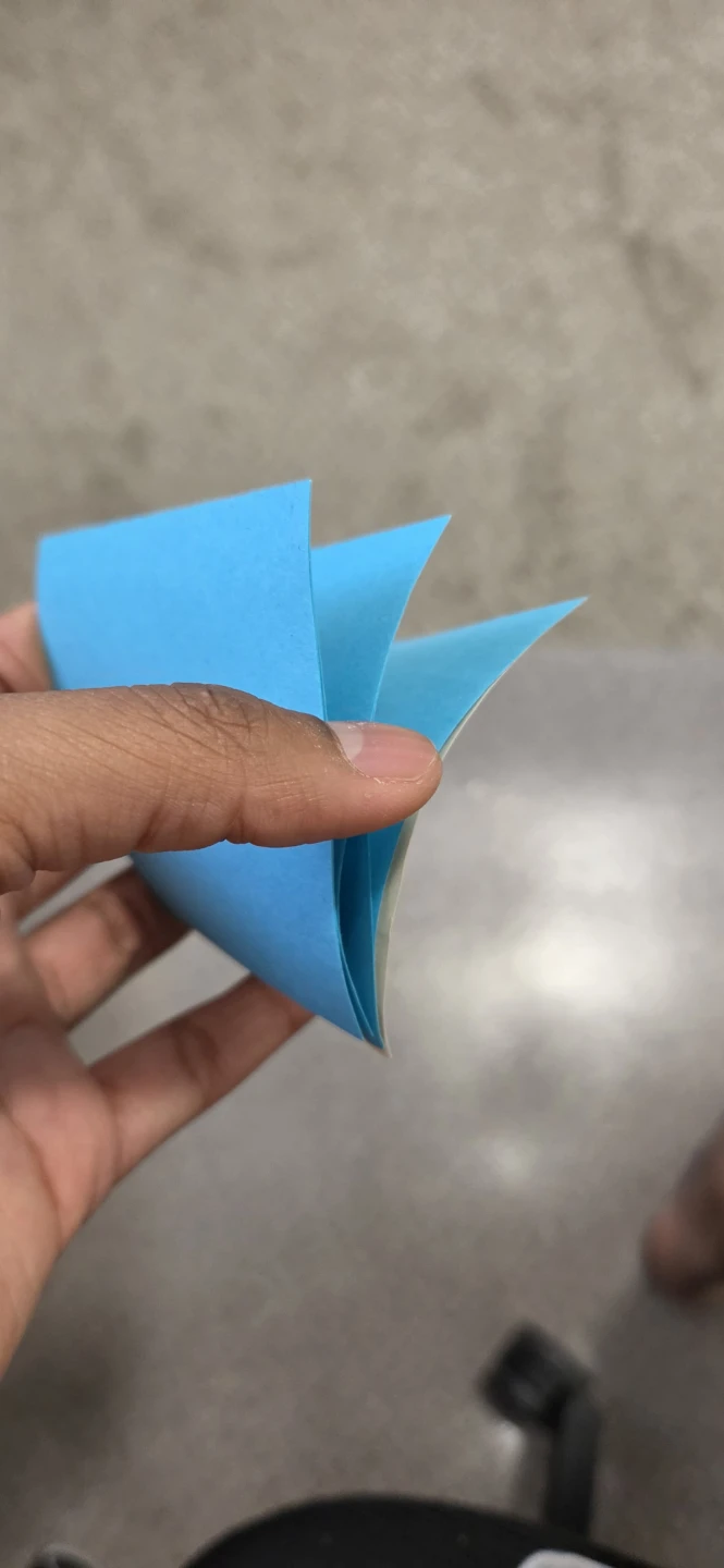 Blue sticky notes