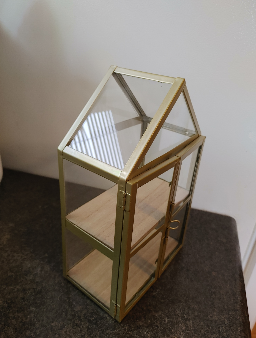 Gold Metal and Glass Display Cabinet - photo 4