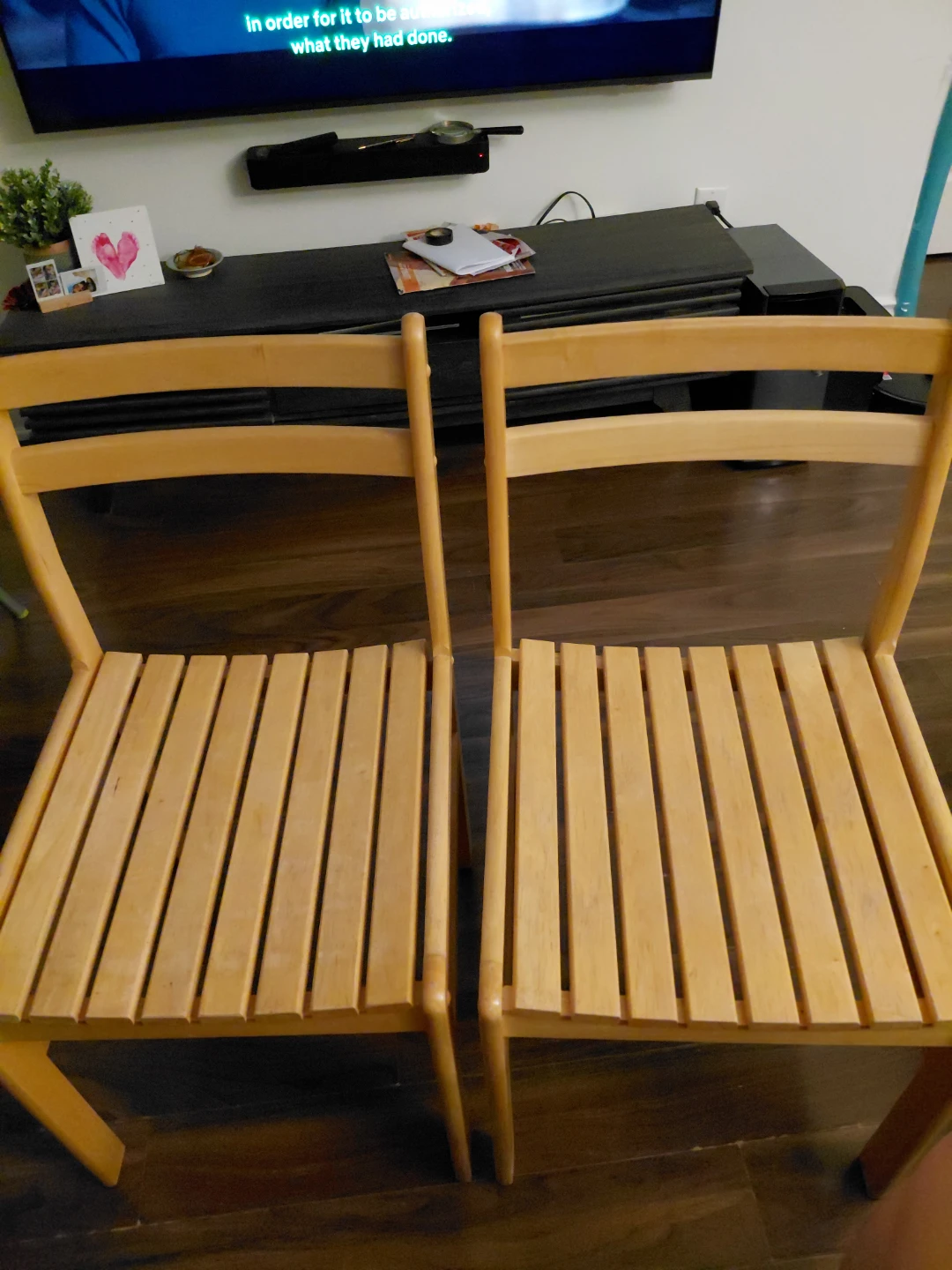 Pair of Mid 80s Vintage Danish Chairs.