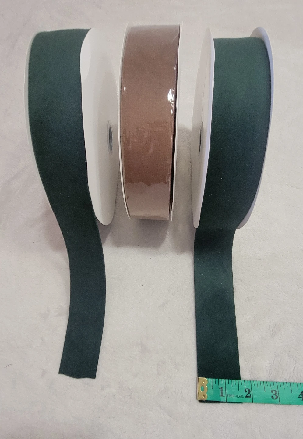 Dark Green & Brown Velvet Ribbon Rolls ⚽