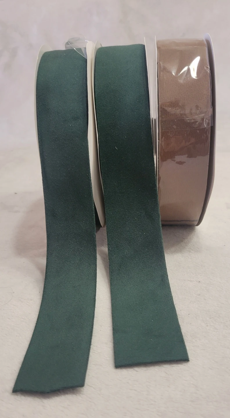 Dark Green & Brown Velvet Ribbon Rolls ⚽ - photo 4