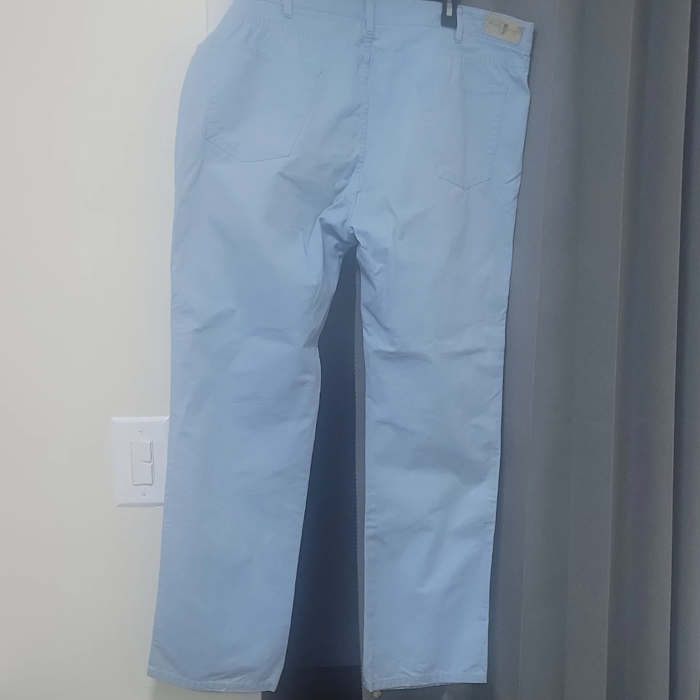 Black Brown 1826 Slim Fit Light Blue Chinos Pants - photo 4