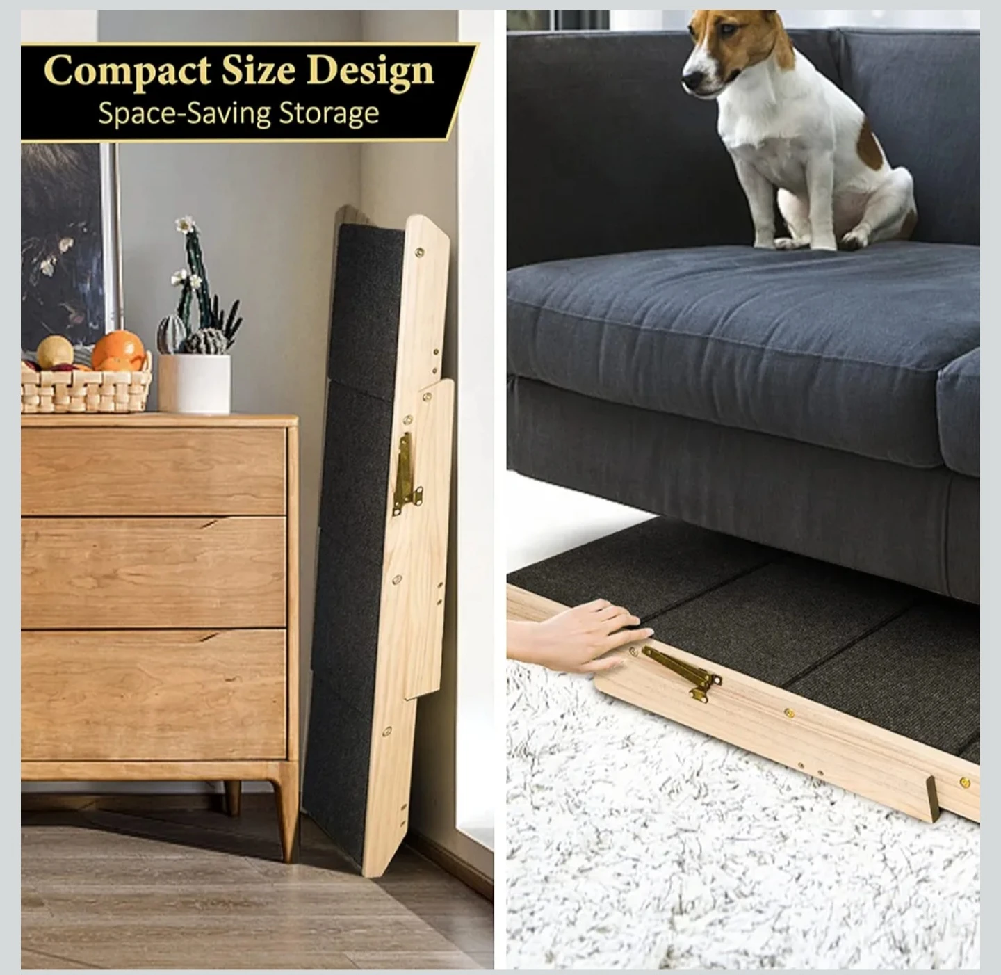 Wooden Pet Stairs with Carpeted Steps - photo 5