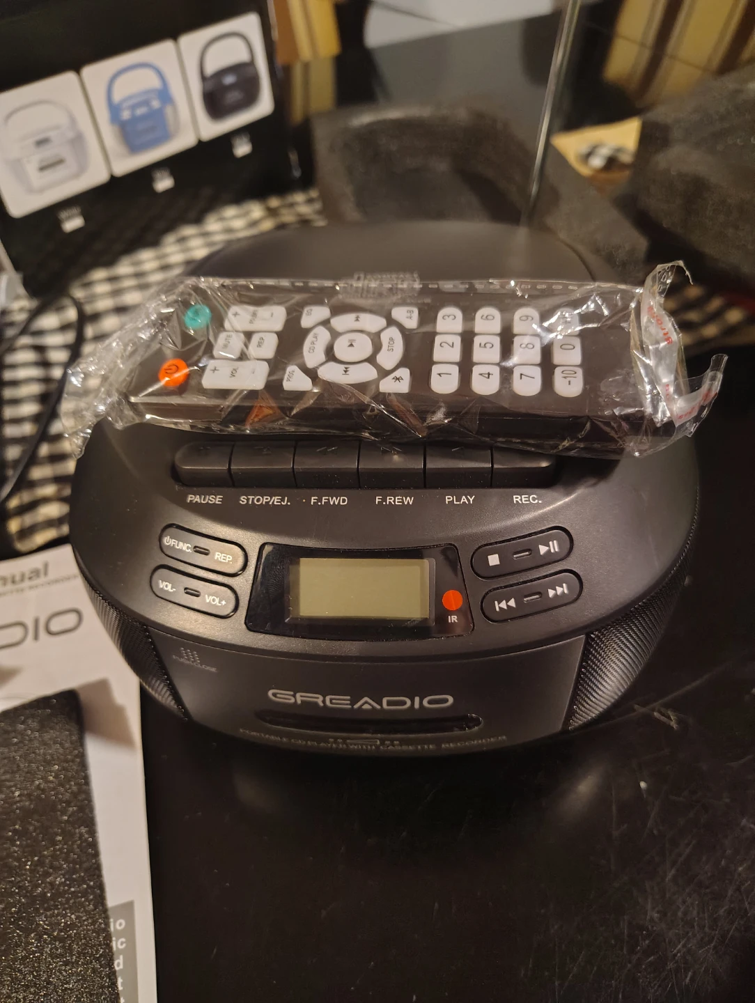 Greadio Portable CD Player with Cassette Recorder - photo 3