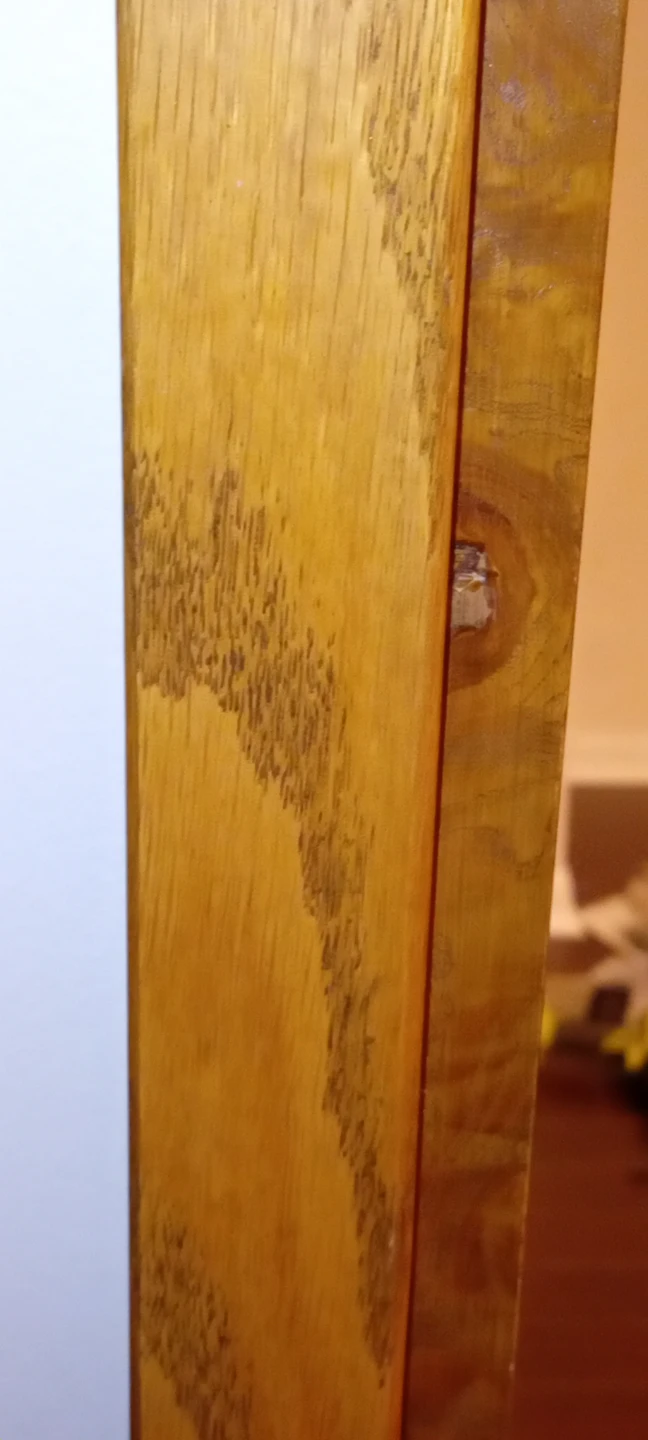 Wooden Framed Mirror with Stand - photo 4