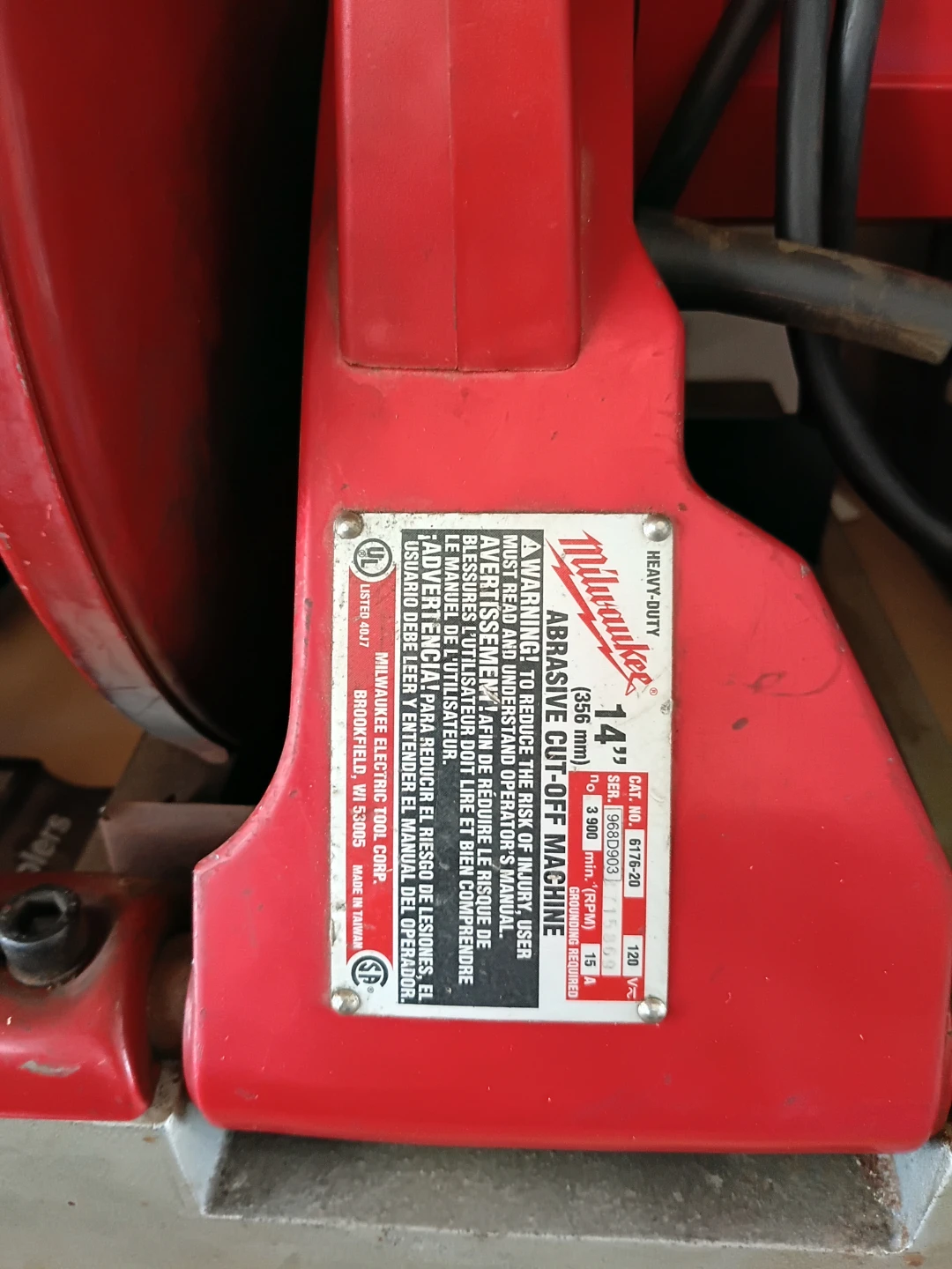 Milwaukee 14" Abrasive Cut-Off Machine