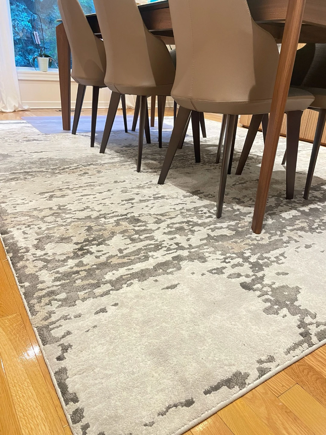 Abstract Area Rug - Grey and White - photo 4