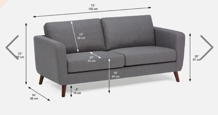 Grey Loveseat Sofa