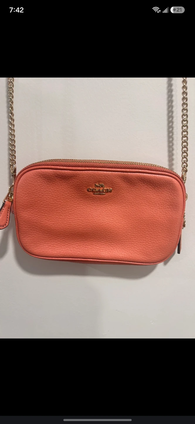 Coach Crossbody Purse - Coral