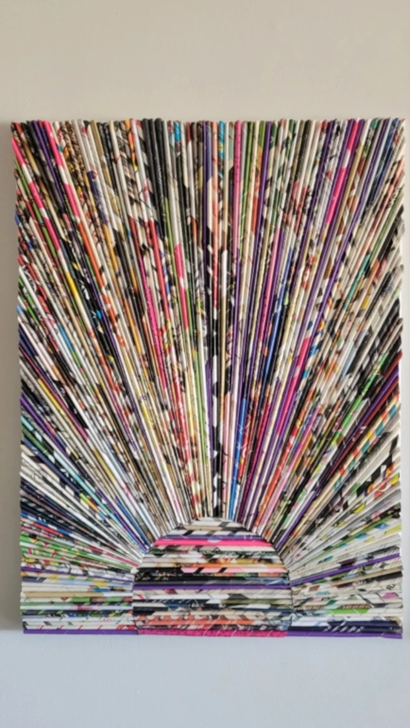⚽ Recycled Magazine Wall Art