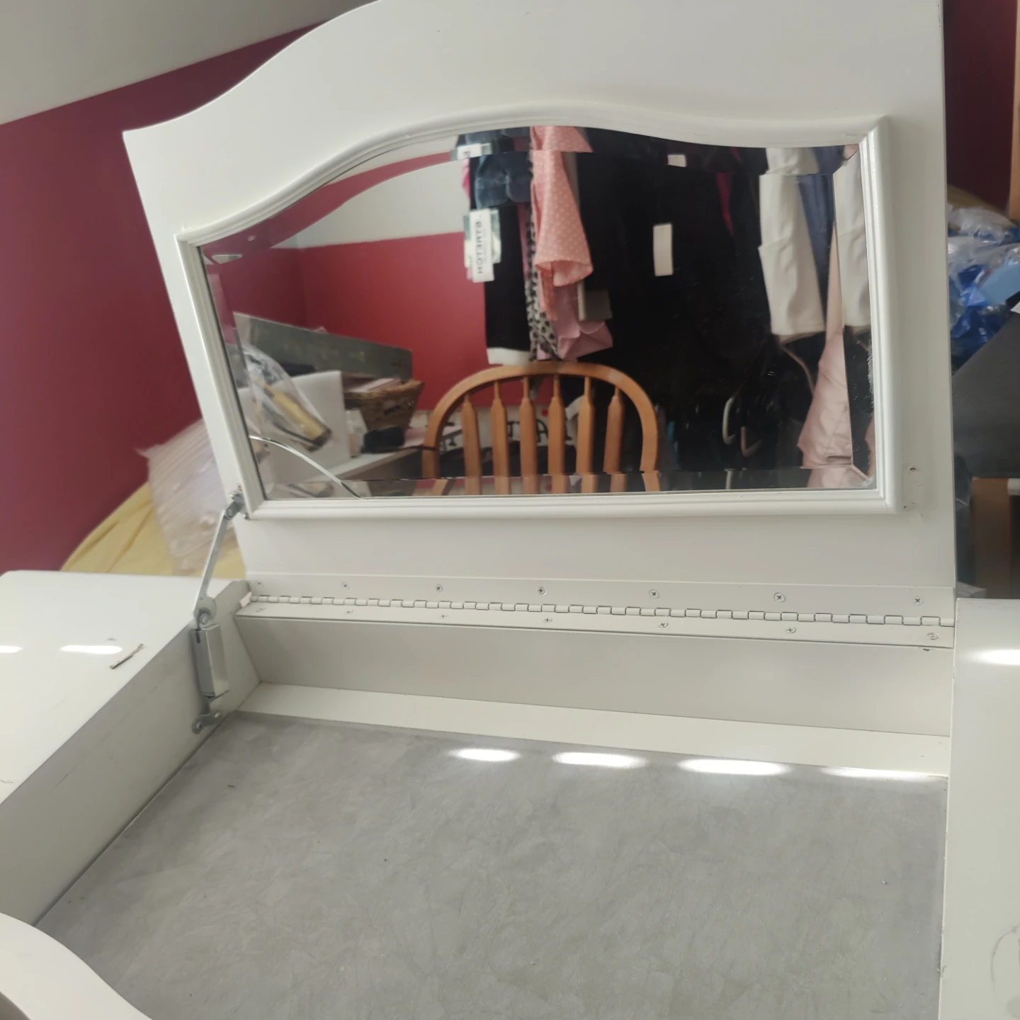 White Vanity Dresser with Mirror - photo 5