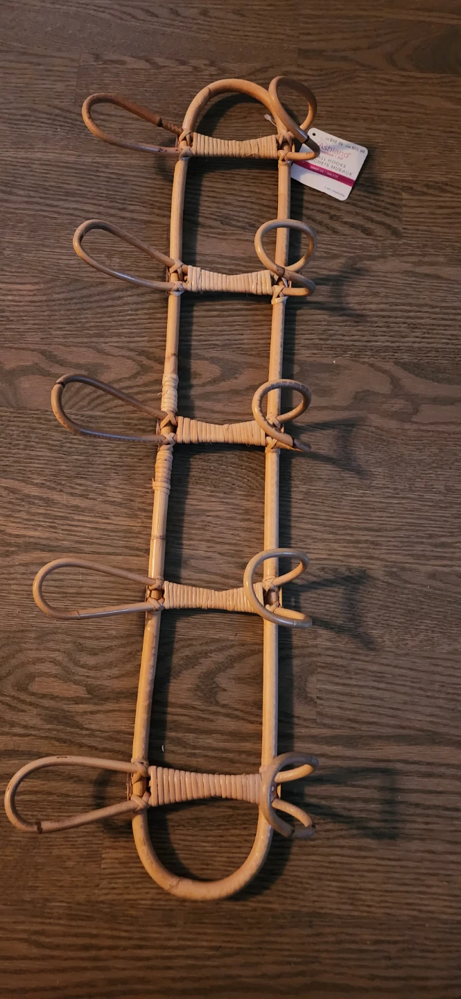 New Wicker Rattan wall door hanging hooks