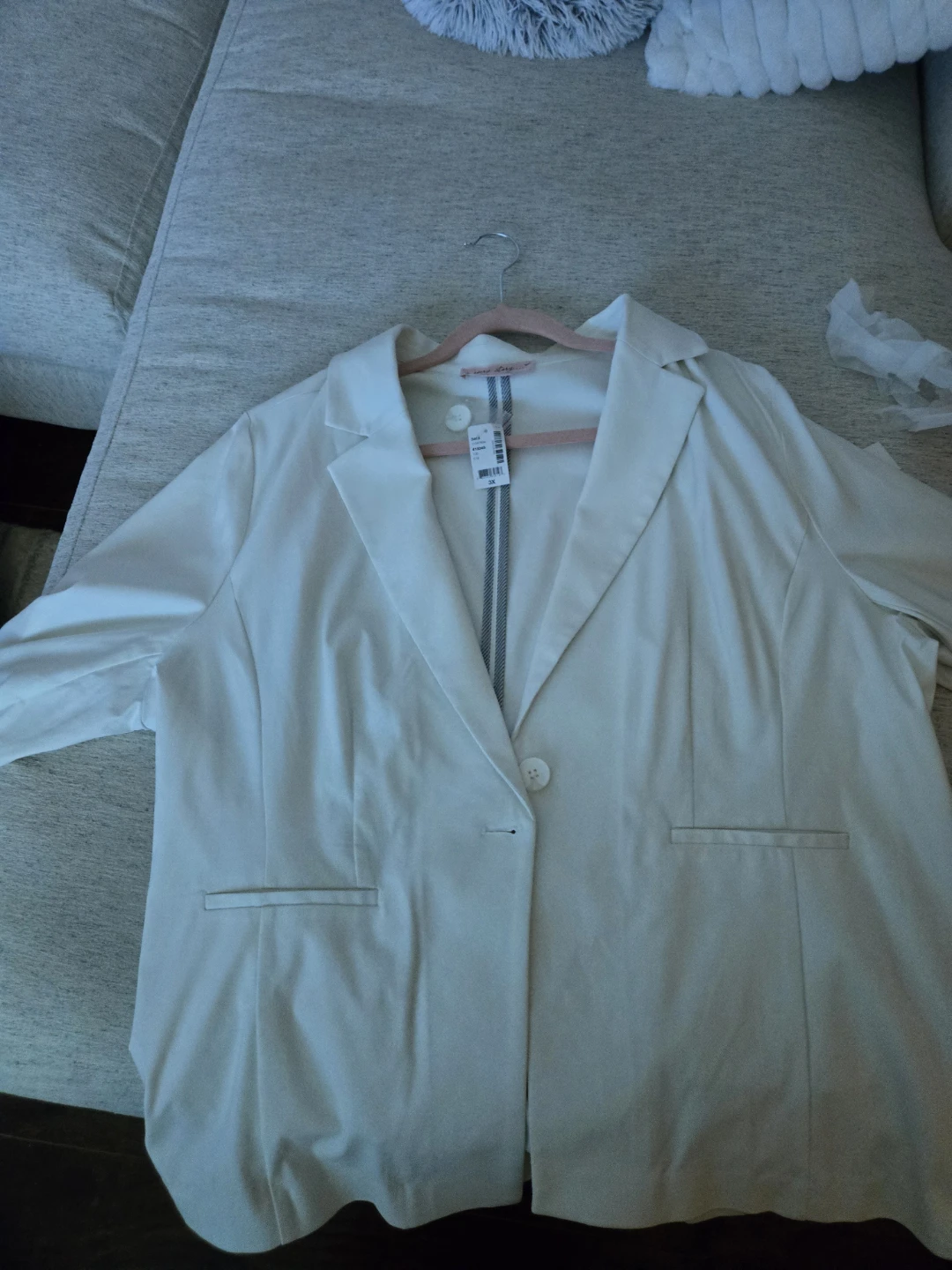 In Every Story Cream Blazer Jacket Size 3X