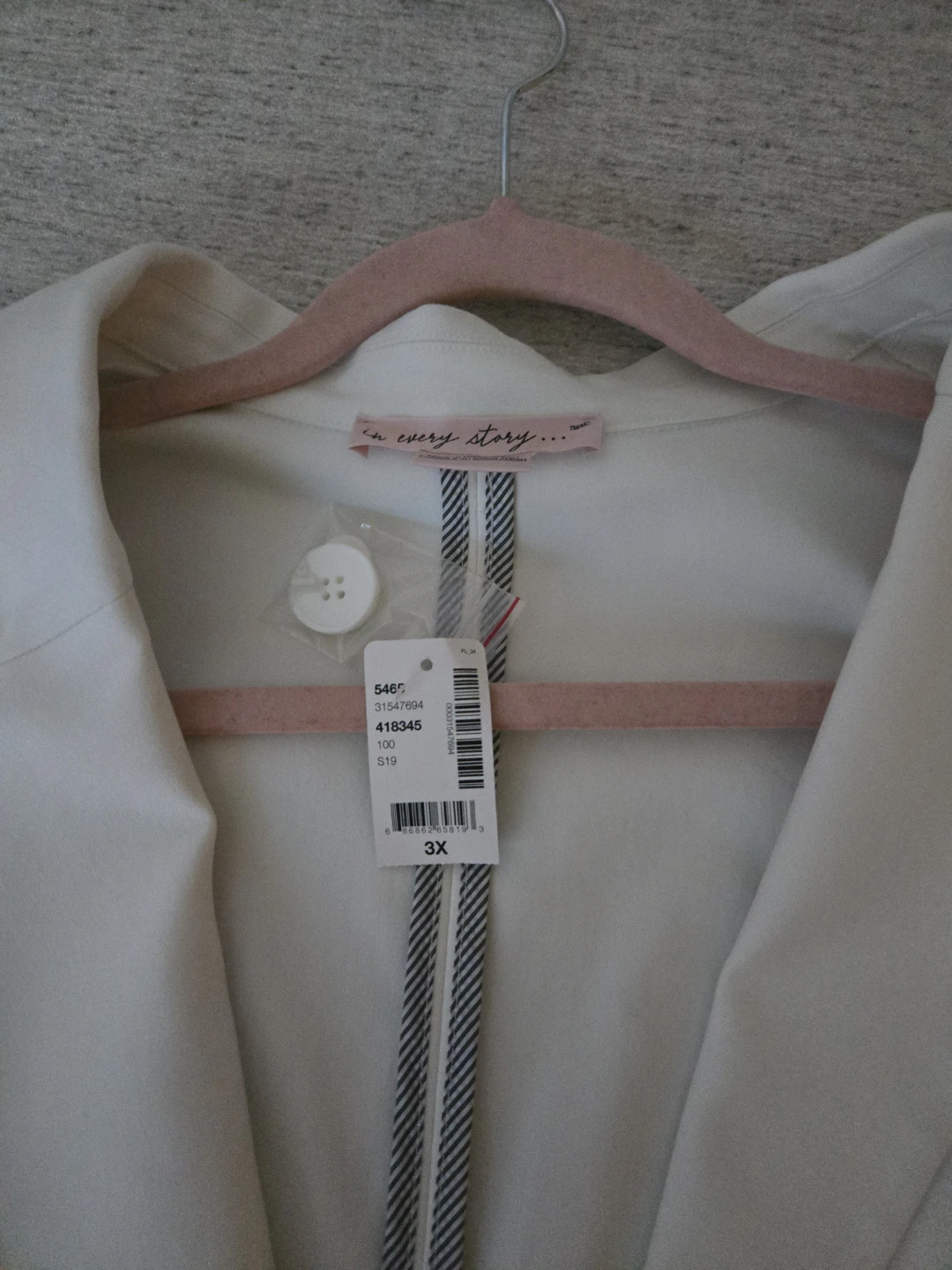 In Every Story Cream Blazer Jacket Size 3X - photo 3
