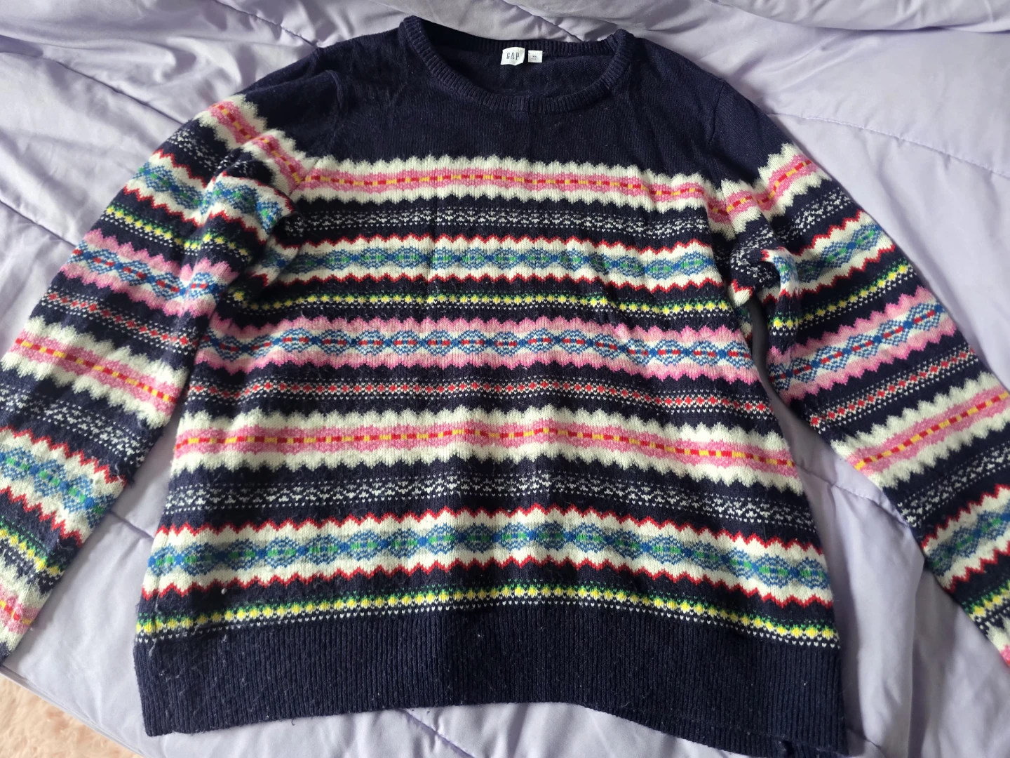 Mommy & Me Matching GAP Fair Isle Crewneck Pullover Sweaters Set