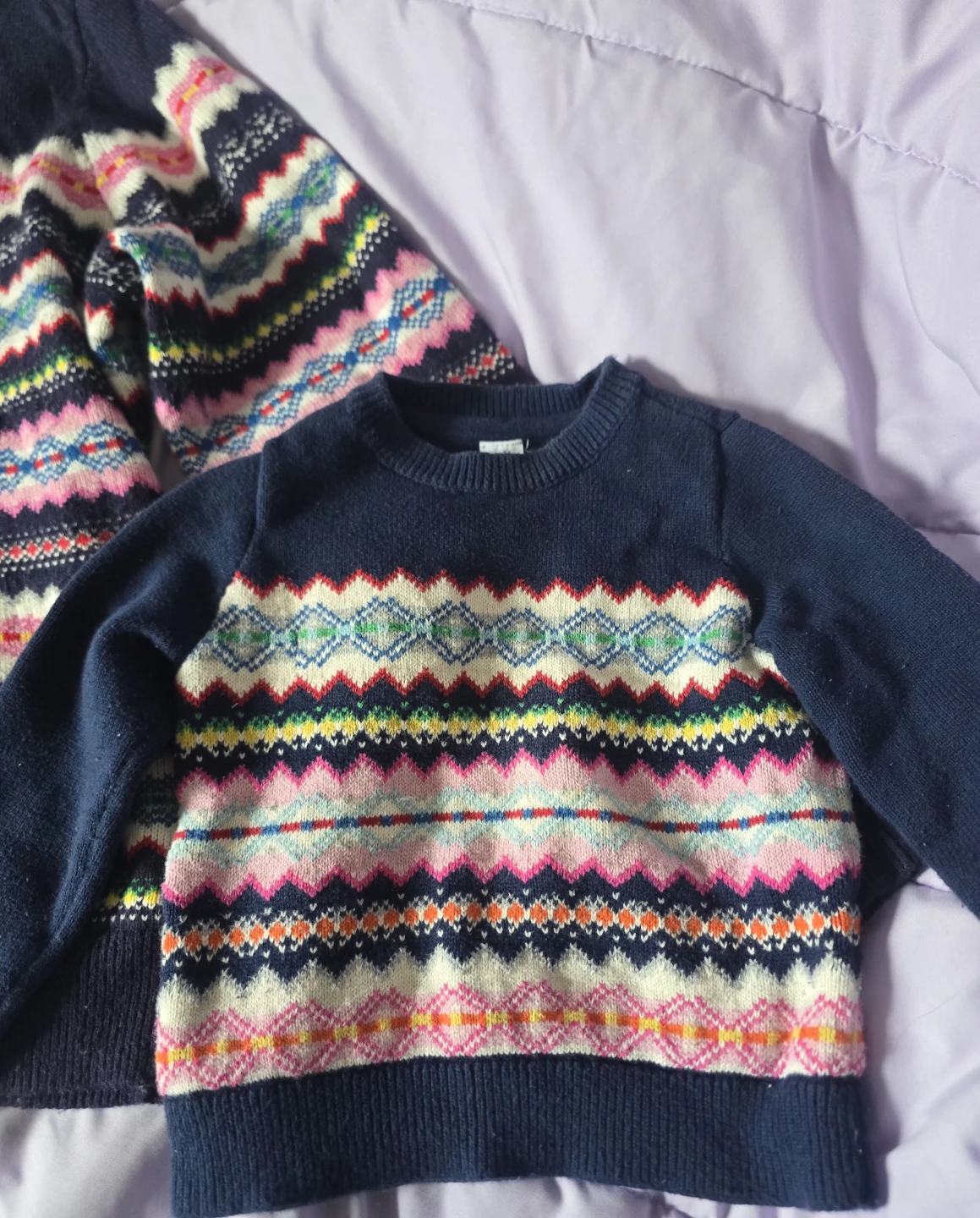 Mommy & Me Matching GAP Fair Isle Crewneck Pullover Sweaters Set - photo 3
