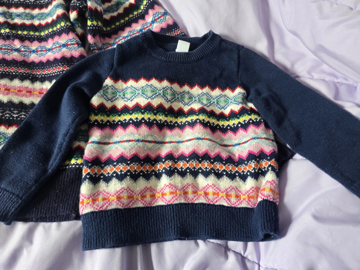 Mommy & Me Matching GAP Fair Isle Crewneck Pullover Sweaters Set - photo 4