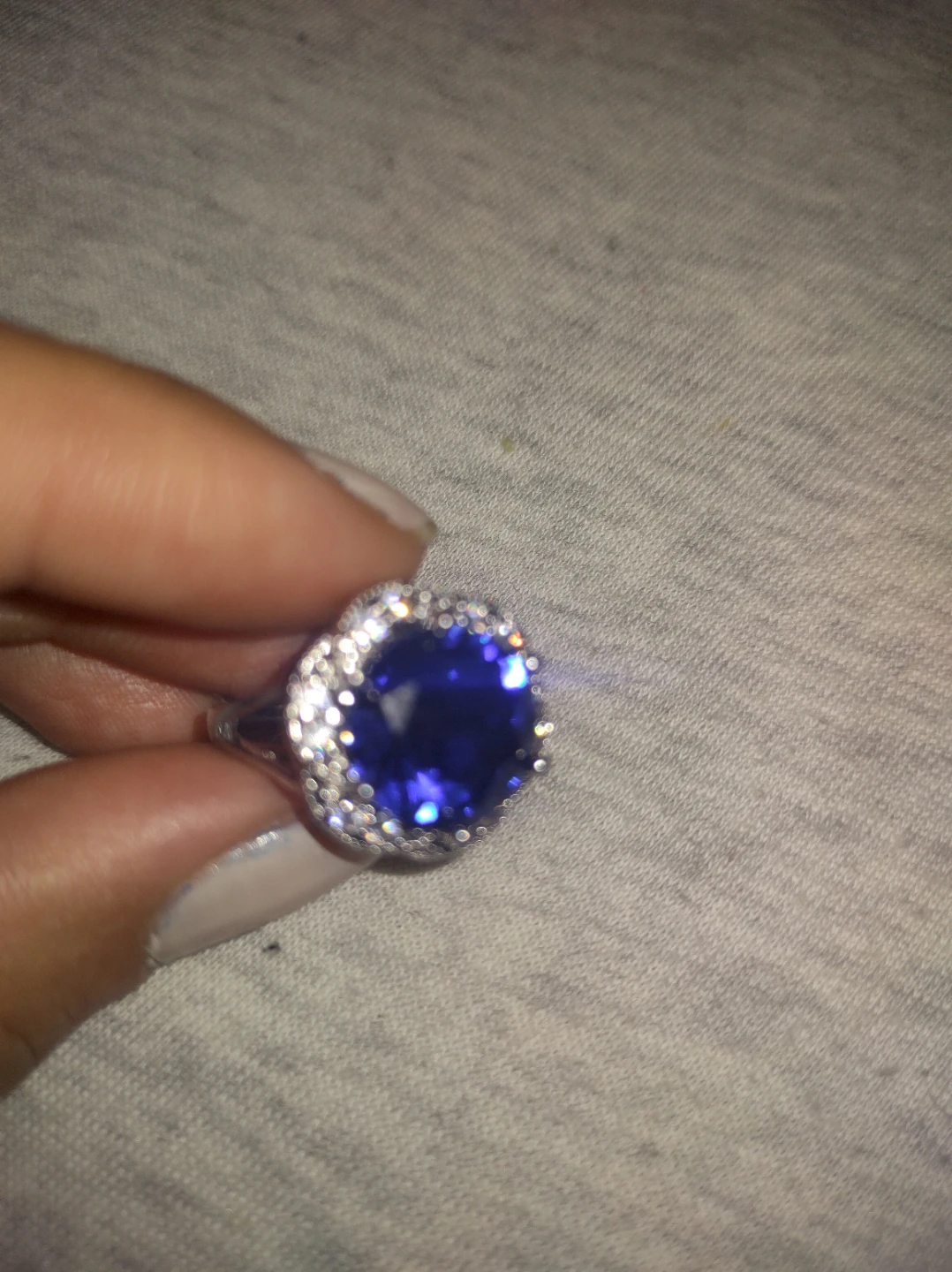 Sparkly Blue Gemstone Ring