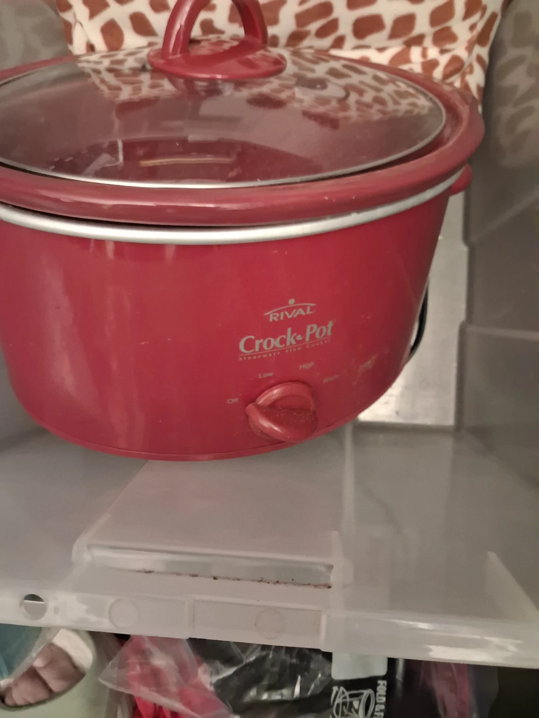 Rival Crock-Pot Stoneware Slow Cooker Red